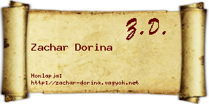 Zachar Dorina névjegykártya
